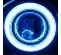 BWVMVB Feux Avant Feu De Jour Led Œil D'ange Innovant Drl + Lampe Antibrouillard Halogène + Lentille Projecteur Pour Mazda 5 2011 2012 Phares(Bleu)