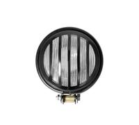 BWVMVB Spot longue Portée Moto Phare Avant Rond Pour Moto, Scooter, Style Vintage(Le noir)