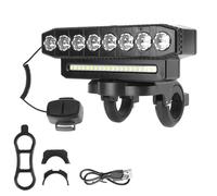 BWVMVB Spot longue Portée Moto Phares Pour Moto Sans Fil À LED 8/5, 20/12 V, 6 Modes D'éclairage, Portables, Étanches, Rechargeables Vélo(8LED Horn)