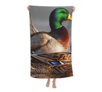 BWWHCCTI Serviette de bain imprimée de chasse de canard sauvage à séchage rapide, serviettes en microfibre douce à séchage rapide, serviettes de plage pour voyage, camping, gym, natation, yoga