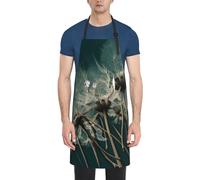 BWWHCCTI Tablier de chef réglable avec 2 poches pour la maison, la cuisine, le restaurant - Motif imprimé de mauvaises herbes - Pour homme et femme, Weed, taille unique