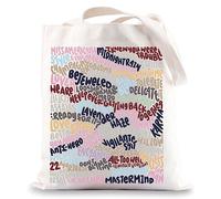 BWWKTOP Sac fourre-tout en toile pour album chanteur, cadeau de concert, paroles de chanson, sac à bandoulière, You Were Trouble, 14.56" x 12.59"