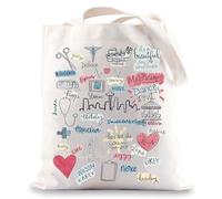 BWWKTOP Sac fourre-tout gris pour fans de la série télévisée Cristina & Meredith - Cadeau gris - Marchandises médicales grises, Jour pour sauver la vie, Large