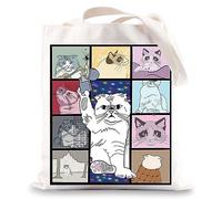 BWWKTOP Sac fourre-tout Karma Cat inspiré des cadeaux inspirés du chanteur de concert Cadeau Karma Is a Cat Sac à bandoulière, Visite du chat