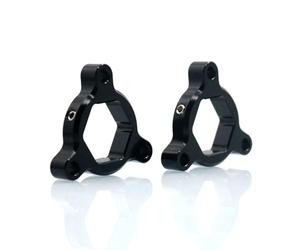 BWZJS for, for FZ6, for Fazer, for FZ6R 2009 2010 Moto 22mm CNC Fourche à Suspension ajusteurs de précharge Réglage de la précharge de la Fourche(22mm Black)