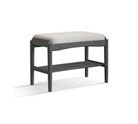 Bx9rE7tK3g Banc de Support à Chaussures Banc d'entrée à Chaussures, Banc en Bois avec siège Coussin Doux, Organisateur Banc de Couloir(Blanc,60 * 30 * 42cm)