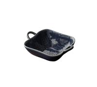 Bx9rE7tK3g Bols à tremper Assiette à fruits double oreille, assiette collation faite la main, base de théière, pâtisserie élégante, plateau service Plats à Tapas(Noir)