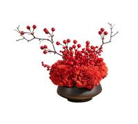 Bx9rE7tK3g Fausses Fleurs avec Vase Centre de Table Rond for Restaurant, décorations, Simulation Haute qualité, Arrangement Floral, Fausses Fleurs, Art Floral décoratif Fleurs artificielles