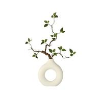 Bx9rE7tK3g Fausses Fleurs avec Vase Simulation de Plante Verte, décoration Salon, Bureau, ameublement, Vase en céramique Fleurs artificielles(Moyen)