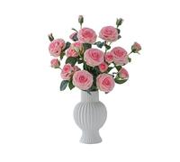 Bx9rE7tK3g Fausses Fleurs avec Vase Simulation de Roses Lune, Arrangement décoratif Salon, Fausses Fleurs Mariage, Accessoires Photo Fleurs artificielles
