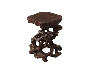 Bx9rE7tK3g Présentoirs à bonsaïs Ornements artisanaux sculptés en Racines Creuses, Base de présentation étrange for théière et Vase Pierre Support de Pot de Fleur(Petit)