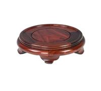 Bx9rE7tK3g Présentoirs à bonsaïs Piédestal Rond sculpté en Bois de Santal Rouge, Base décorative for vases et théières Bonsaï Support de Pot de Fleur(Petit)