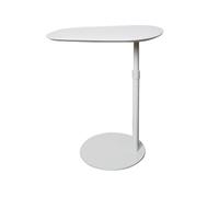 Bx9rE7tK3g Table d'appoint Adjustable Bedside Table Tea Sofa Side Mobile Study Standing Pneumatic Lift Meubles de Salon(Blanc)