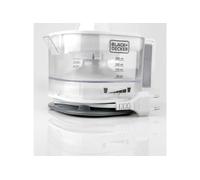 Black & Decker Presse-agrumes BXCJ25E – 25 W, filtre à pulpe réglable, 350 ml – Blanc