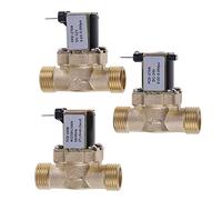 BXCONJUBC Électrovanne électrique en Laiton magnétique normalement fermée, 1 pièce, DC 12V 24V AC 220V G1/2 '', for Le contrôle de l'eau, Chauffe-Eau Solaire(12V)