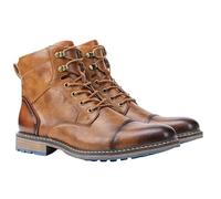 BXCZEDW Bottes Oxford décontractées mi-hautes pour homme - Chaussures magiques de l'Alaska - Antidérapantes - Lacets - Fermeture éclair latérale, camel, 42 1/3 EU