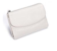 BXCZEDW Joyfullygo Portefeuille unisexe en cuir de vachette pour femme avec porte-cartes de crédit court de 13 cm, peut contenir des pièces de monnaie, des cartes d'identité, blanc, Taille unique