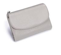 BXCZEDW Joyfullygo Portefeuille unisexe en cuir de vachette pour femme avec porte-cartes de crédit court de 13 cm, peut contenir des pièces de monnaie, des cartes d'identité, gris, Taille unique