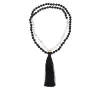 BXDA Collier avec pendentif en pierre volcanique pour femme, fait à la main en pierre de lave naturelle avec pendentif en perles de porcelaine, cadeau de vacances., Pierre, Pas de gemme