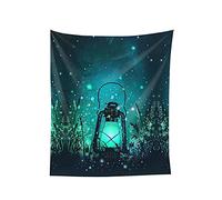 Bxfdc Tapisserie tenture Murale lucioles et Lanterne imprimée Couverture Murale Art Mural pour Salon Chambre décor à la Maison 152X130CM