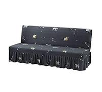 BXFUL Housse de canapé clic clac Housse canapé-lit Extensible sans Bras Housse clic clac sans accoudoir Housse de futon Pliable du Salon (L155-185cm,009)