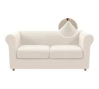 BXFUL Housse de Canapé Multi Pièces avec Housses de Coussins Séparées Jacquard Extensible Protecteur Canapé Revêtement de Canapé Salon Décor (2 Places,White Teeth)