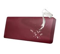 BXFUL Housse de Coussin Extensible de canapé imperméable, Simili Cuir Housse Coussin D'assise Antidérapant Housse de siège de canapé pour canapé (Très Grand 4 Places,Vin Rouge)