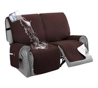 BXFUL Housse de Fauteuil inclinable 2/3 Places, 100% imperméable Housse de Canapé Antidérapant Protecteur pour Meubles de Salon Contre Les Chiens, Animaux et Enfants (Marron,2 Places)