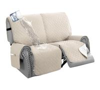 BXFUL Housse de Fauteuil inclinable 2/3 Places, 100% imperméable Housse de Canapé Antidérapant Protecteur pour Meubles de Salon Contre Les Chiens, Animaux et Enfants (Ivoire,2 Places)