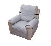 BXFUL Housse Fauteuil Relax Matelassé Antidérapant, Couverture Fauteuil Inclinable Doux et Confortable, Housse Canapé 1 Place Doux et Confortable pour Enfant et Animaux Domestique (Gris Clair)