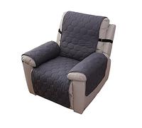 BXFUL Housse Fauteuil Relax Matelassé Antidérapant, Couverture Fauteuil Inclinable Doux et Confortable, Housse Canapé 1 Place Doux et Confortable pour Enfant et Animaux Domestique (Gris foncé)