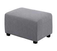 BXFUL Housse Ottoman Housse de Protection pour Repose-Pieds rectangulaire Housse de Pouf Extensible Housse de Ottoman canape Pouf rectangulaire (X-Large,Gris Clair)