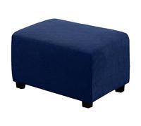 BXFUL Housse Ottoman Housse de Protection pour Repose-Pieds rectangulaire Housse de Pouf Extensible Housse de Ottoman canape Pouf rectangulaire (Large,Bleu Marine)