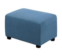 BXFUL Housse Ottoman Housse de Protection pour Repose-Pieds rectangulaire Housse de Pouf Extensible Housse de Ottoman canape Pouf rectangulaire (X-Large,Gris Bleu)