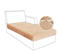 BXFUL Housses de Coussin de Siège de Canapé, Housse de Coussin de Canapé en Chenille Extensible, Housse de Protection pour Meubles Antipoussière avec Fond élastique (Grande méridienne,Kaki)
