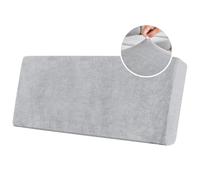 BXFUL Housses de Coussin de Siège de Canapé, Housse de Coussin de Canapé en Chenille Extensible, Housse de Protection pour Meubles Antipoussière avec Fond élastique (Grand 4 Places,Gris Clair)