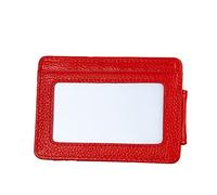 BXGGXBYSW Porte-cartes en cuir véritable avec pince à billets et porte-monnaie anti-vol - Porte-monnaie - Clip en dollars américains (F, comme indiqué sur l'image), Argenté, As shown in the picture