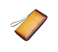 BXGGXBYSW Portefeuille en Cuir pour Femme, Long Sac à Main Vintage en Cuir de Vache, Pochette, Clip pour Billets de Banque, Porte-Carte de crédit Fait à la Main (Couleur : B)
