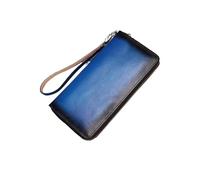 BXGGXBYSW Portefeuille en Cuir pour Femme, Long Sac à Main Vintage en Cuir de Vache, Pochette, Clip pour Billets de Banque, Porte-Carte de crédit Fait à la Main (Couleur : B)