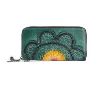 BXGGXBYSW Portefeuille en Cuir véritable pour Femme, Pochette de Grande capacité, Porte-Carte de crédit, Pochette en gaufrage Vintage (Couleur : C)