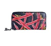 BXGGXBYSW Portefeuilles Vintage en Cuir Véritable pour Femmes, Sac à Main d'embrayage de Gaufrage de Mode Organisateur de Porte-Carte Fait à la Main (Color : A)
