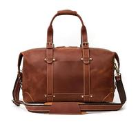 BXGGXBYSW Sac de voyage en cuir Vintage, fourre-tout en peau de vache, sacs à main de voyage, sac de voyage de week-end pour hommes