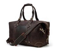 BXGGXBYSW Sac de voyage en cuir Vintage, fourre-tout en peau de vache, sacs à main de voyage, sac de voyage de week-end pour hommes