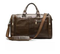 BXGGXBYSW Sac polochon en cuir souple de grande capacité pour hommes et femmes, sac de voyage, sac à main d'affaires pour hommes et femmes, sac de week-end