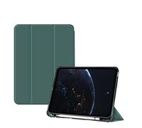 BXGH Étui pour iPad 10.2 iPad 9. Génération 2021/iPad 8. Génération 2020/iPad 7. Génération 2019, Coque arrière Rigide Fine avec Support pour iPad 10.2 Zoll - Vert foncé