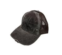 BXHHUDK Casquette de Baseball Troubled Mesh Trucker Cap Green Washed Frayed Réglable Back Hat pour Casual Daily Outdoor Summer Wear