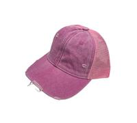 BXHHUDK Casquette de Baseball Troubled Mesh Trucker Cap Green Washed Frayed Réglable Back Hat pour Casual Daily Outdoor Summer Wear
