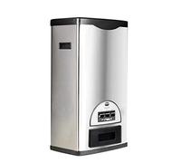 BXHouP-BaiZTM Distributeur automatique de riz, conteneur de stockage de en acier inoxydable, organisation du riz(Black,20kg/44lb)