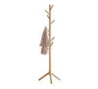 BXHouP-BaiZTM Solid Wood Clothing Rack, Wooden Coat Stand, Coat Tree, Coat Rack Hat Stand Freestanding Clothing Hanger Home Racks for Hallway Entryway, Bedroom, Office(Color:Log)