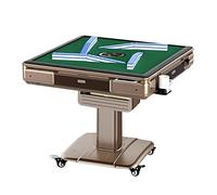 BXHouP-BaiZTM Table de Mahjong Automatique Pliable de Style Roller Coast équipée d'un cendrier, d'un Porte-gobelet, de Ports de Chargement USB et de 2 Jeux de tuiles(Champagne)
